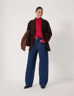 Mid Rise Straight Leg Jeans