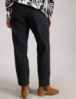 Mid Rise Straight Leg Jeans