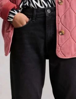 Mid Rise Straight Leg Jeans