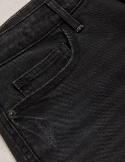 Mid Rise Straight Leg Jeans