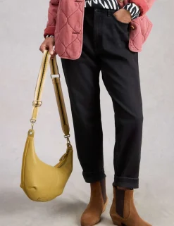 Mid Rise Straight Leg Jeans