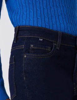 Mid Rise Straight Leg Jeans