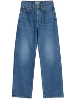 Mid Rise Straight Leg Jeans