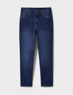 Mid Rise Straight Leg Jeans