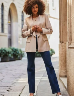 Mid Rise Straight Leg Jeans