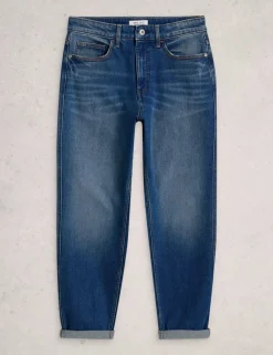 Mid Rise Straight Leg Jeans