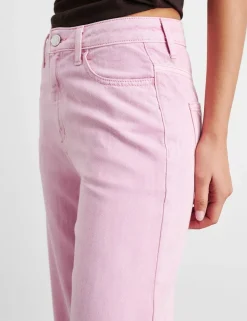 Mid Rise Straight Wide Leg Jeans