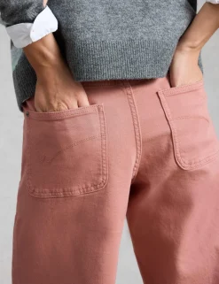 Mid Rise Wide Leg Cropped Jeans