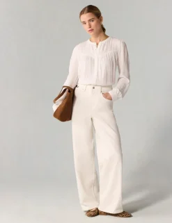 Mid Rise Wide Leg Jeans