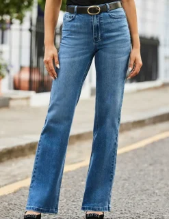 Mid Rise Wide Leg Jeans