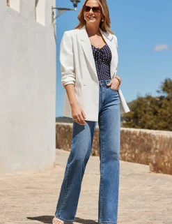 Mid Rise Wide Leg Jeans
