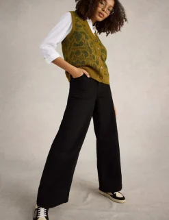 Mid Rise Wide Leg Jeans