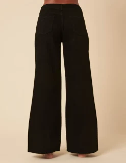 Mid Rise Wide Leg Jeans