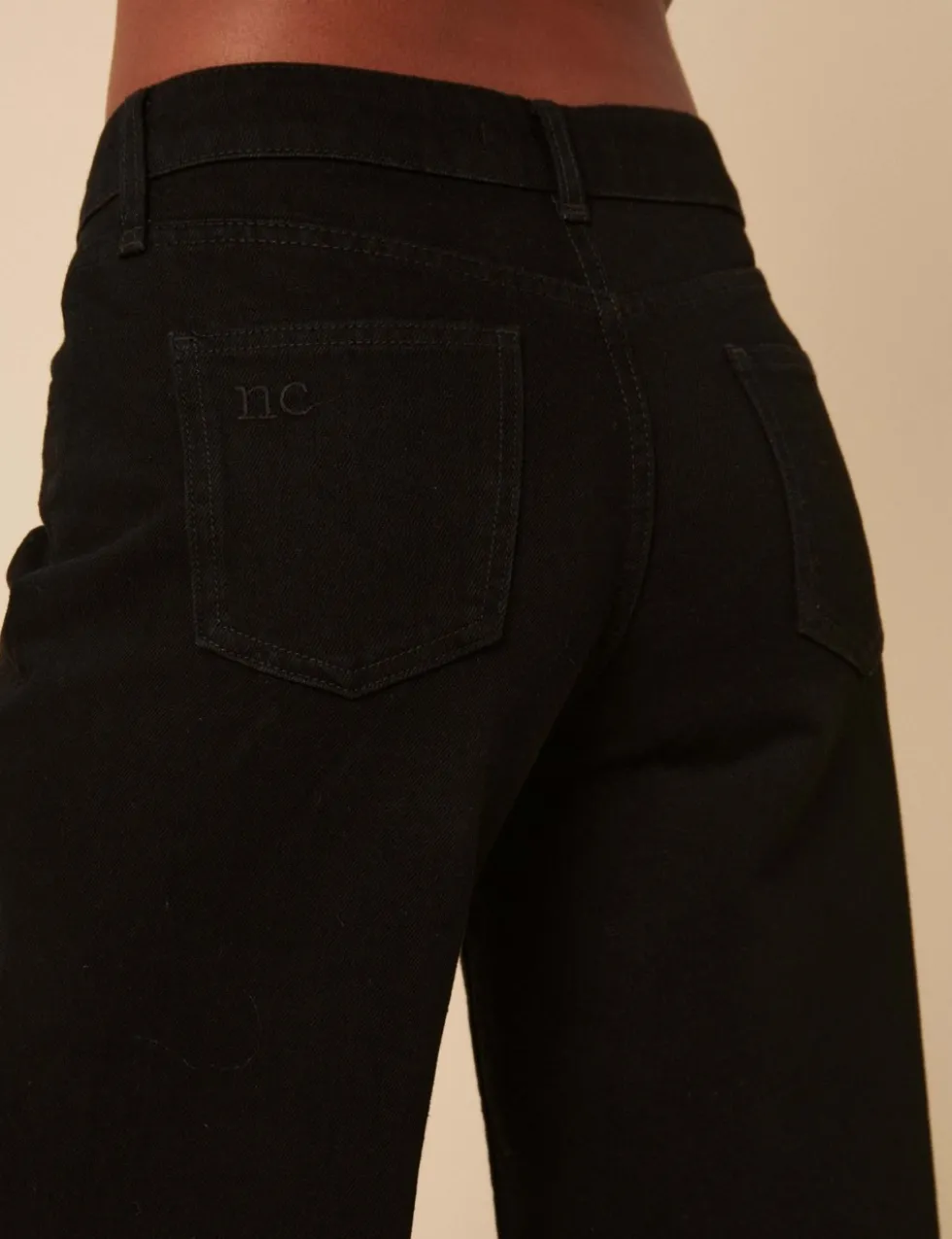 Mid Rise Wide Leg Jeans