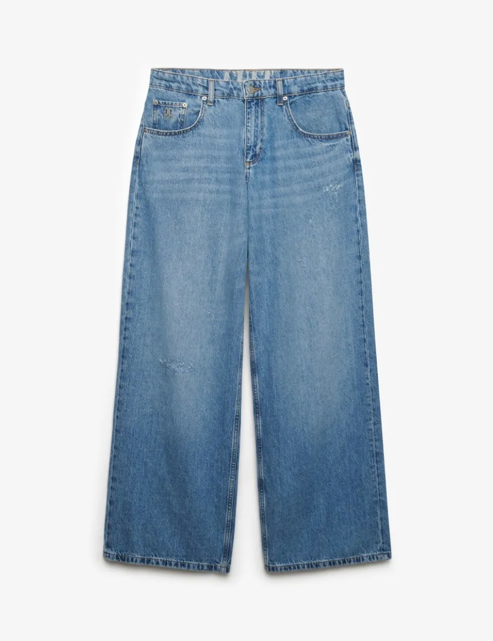 Mid Rise Wide Leg Jeans