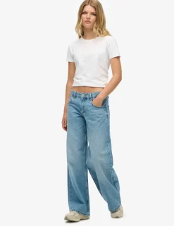 Mid Rise Wide Leg Jeans