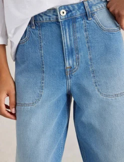 Mid Rise Wide Leg Jeans