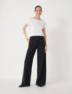 Mid Rise Wide Leg Jeans