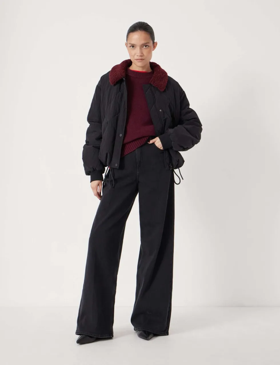 Mid Rise Wide Leg Jeans