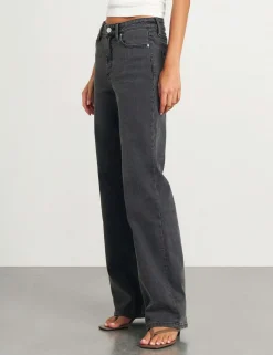 Mid Rise Wide Leg Jeans