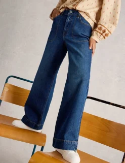 Mid Rise Wide Leg Jeans