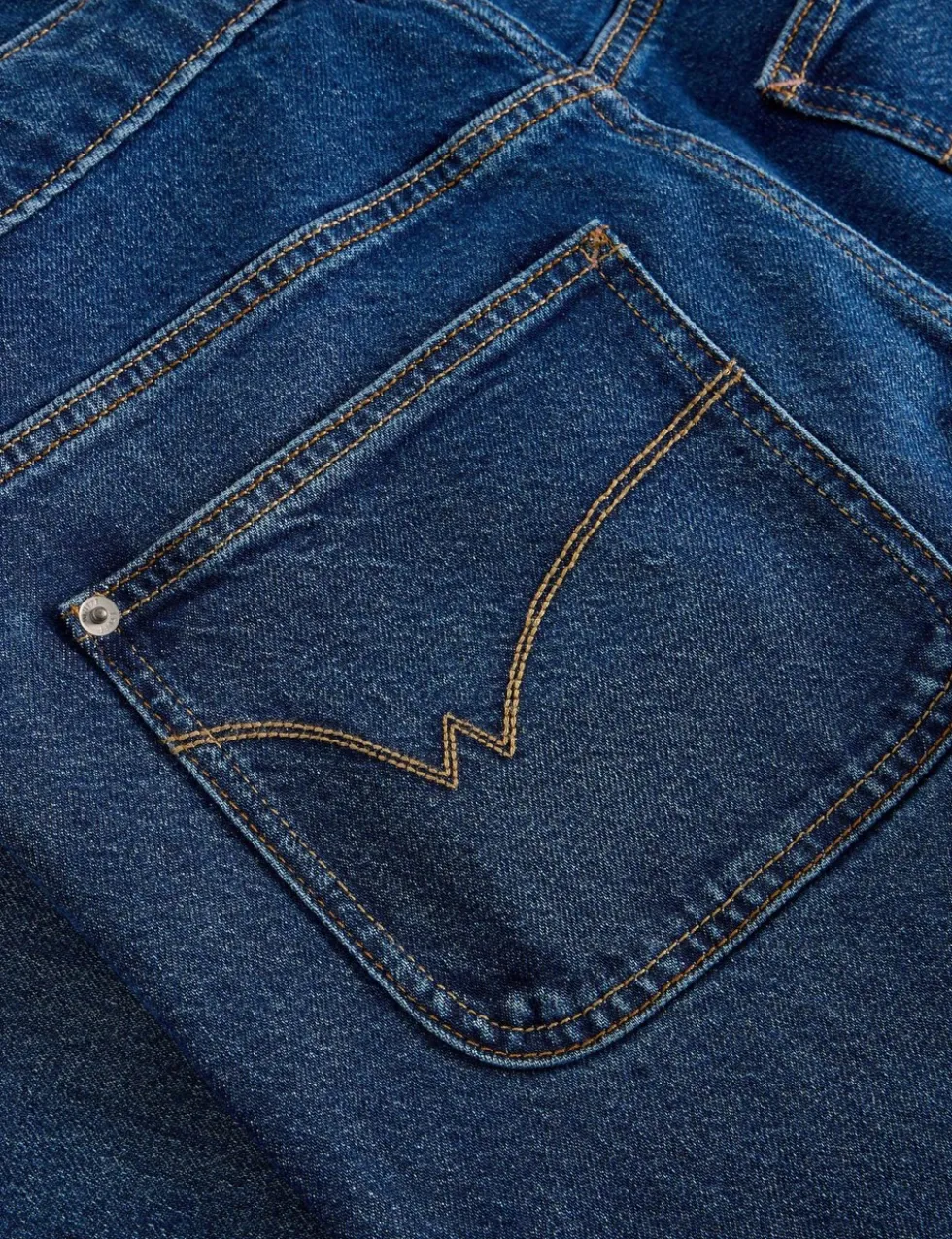 Mid Rise Wide Leg Jeans