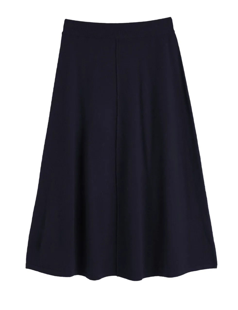 Midi A-Line Skirt with Cashmere
