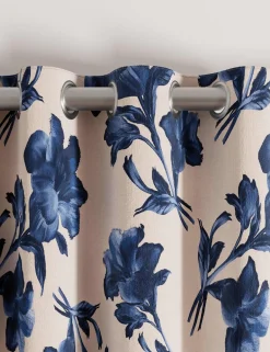 Midnight Garden Lined Curtains