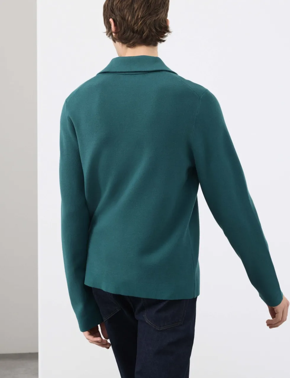 Milano-Knit Extended Funnel Neck Half Zip Jumper