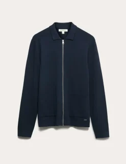 Milano-knit Zip up Knitted Jacket