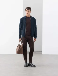 Milano-knit Zip up Knitted Jacket