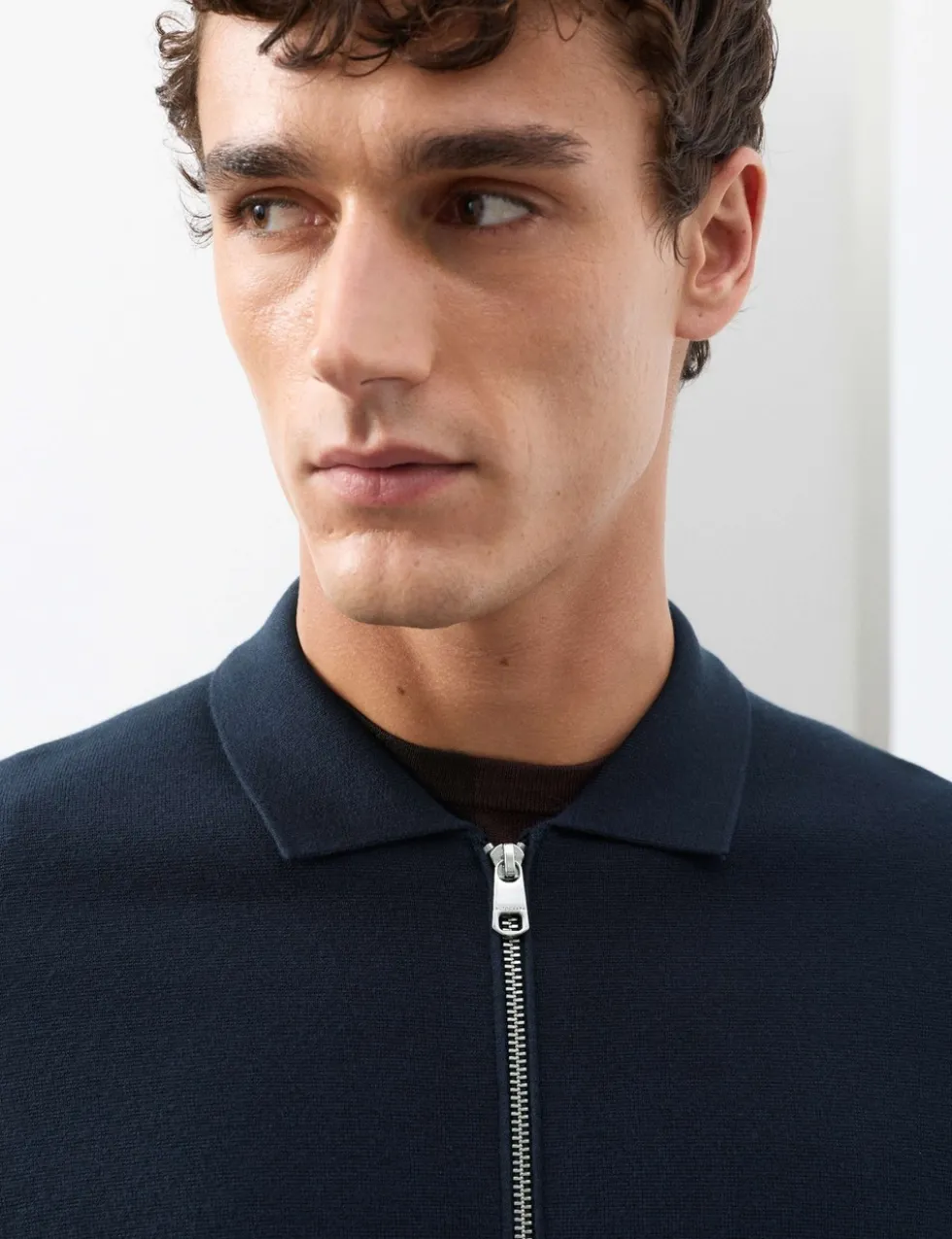 Milano-knit Zip up Knitted Jacket