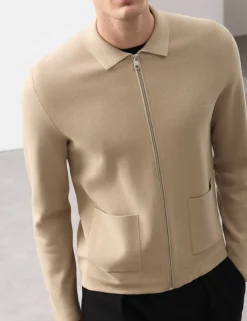 Milano-knit Zip up Knitted Jacket