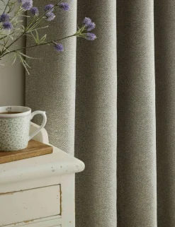 Milbourne Herringbone Eyelet Curtains