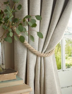 Milbourne Herringbone Eyelet Curtains