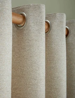 Milbourne Herringbone Eyelet Curtains