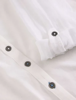 Mixed Jersey Sheer Sleeves Shirt