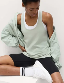 Modal Blend Pleat Back Relaxed Vest Top