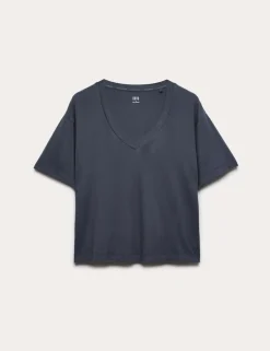 Modal Blend V-Neck Lightweight T-Shirt