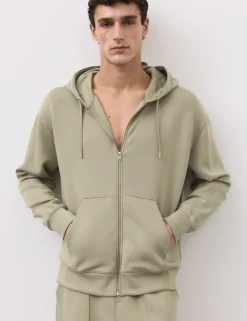 Modal Blend Zip Through Hoodie