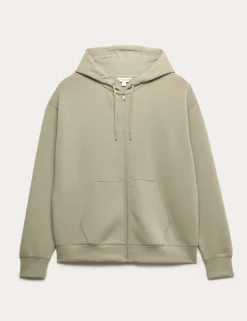 Modal Blend Zip Through Hoodie