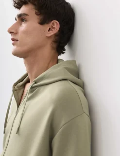 Modal Blend Zip Through Hoodie