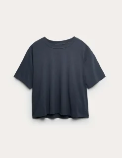 Modal Cotton Blend Lightweight Boxy T-shirt