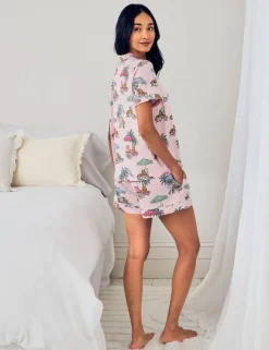 Modal Lounging Leopards Print Short Pyjama Set