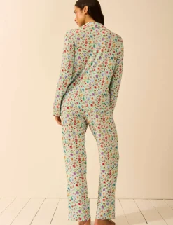 Modal Rich Floral Revere Pyjama Set