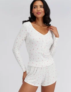 Modal Rich Heart & Floral Pyjamas in a Bag
