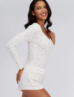 Modal Rich Heart & Floral Pyjamas in a Bag