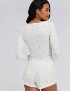 Modal Rich Heart & Floral Pyjamas in a Bag