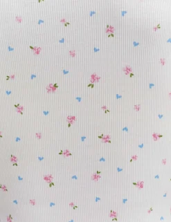 Modal Rich Heart & Floral Pyjamas in a Bag