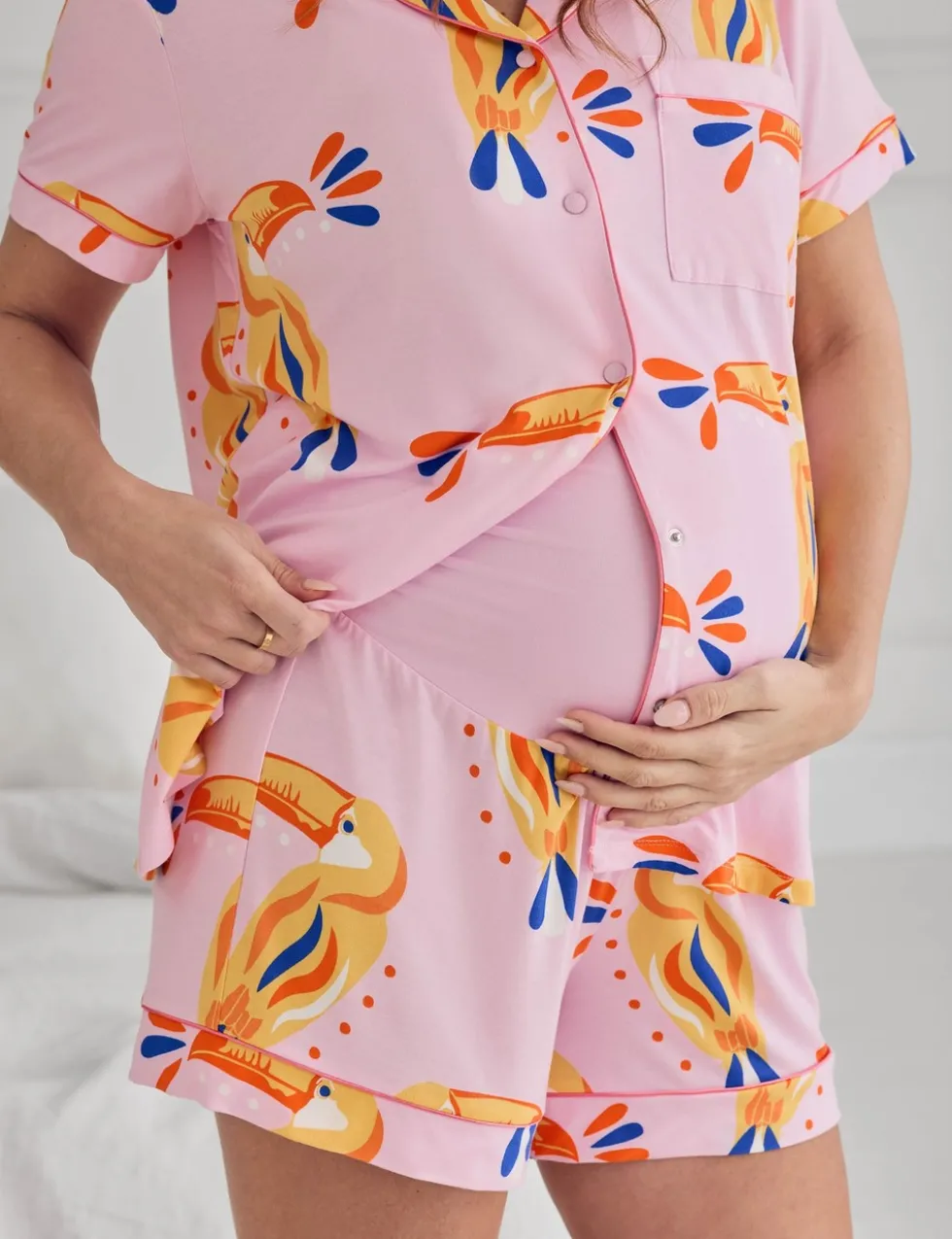 Modal Rich Maternity Toucan Shortie Set
